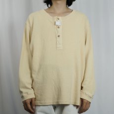 画像2: 80's BANANA REPUBLIC ヘンリーネック サーマルロンT L (2)
