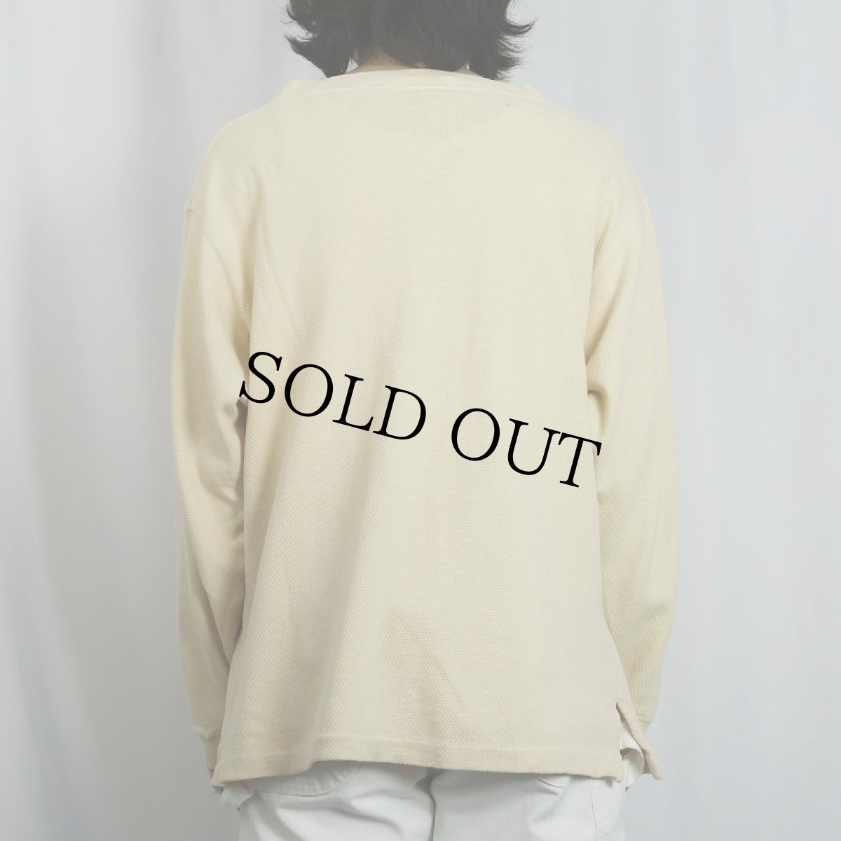 画像3: 80's BANANA REPUBLIC ヘンリーネック サーマルロンT L (3)