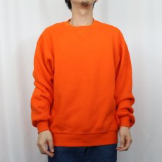 画像2: 90's RUSSELL ATHLETIC USA製 裏起毛 前V 無地スウェット M (2)