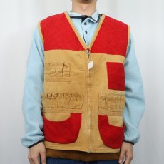 画像3: 〜60's コーデュロイ切り替え ハンティングベスト (3)