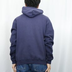 画像3: 80's RUSSELL ATHLETIC USA製 無地スウェットフーディー NAVY L (3)
