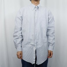 画像2: 90's Brooks Brothers USA製 ストライプ柄 オックスフォードボタンダウンシャツ SIZE17-5 (2)