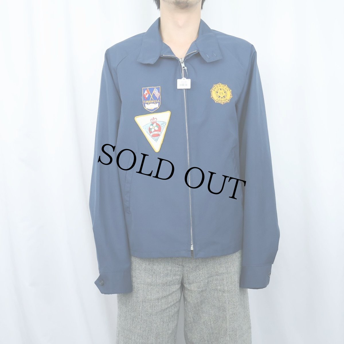 画像3: 70's AMERICAN LEGION パッチ付き スイングトップ NAVY (3)