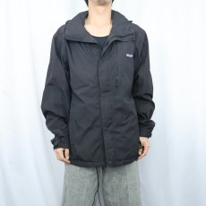 画像2: 2000's Patagonia 刺繍入り エコレインシェルジャケット BLACK L (2)