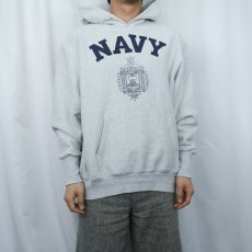 画像2: Champion AUTHENTIC ATHLETICWEAR "U.S.NAVY" プリントスウェットフーディー S (2)