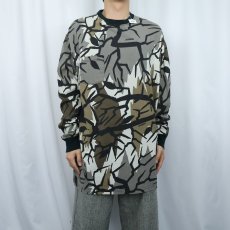 画像2: 90's PREDATOR CAMOUFLAGE USA製 プレデターカモ柄 ロンT XXL (2)