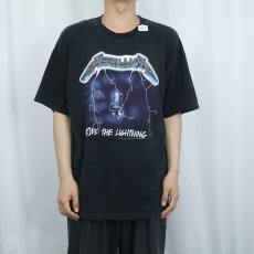 画像3: 2007 METALLICA "RIDE THE LIGHTNING" ロックバンドプリントTシャツ BLACK XL (3)