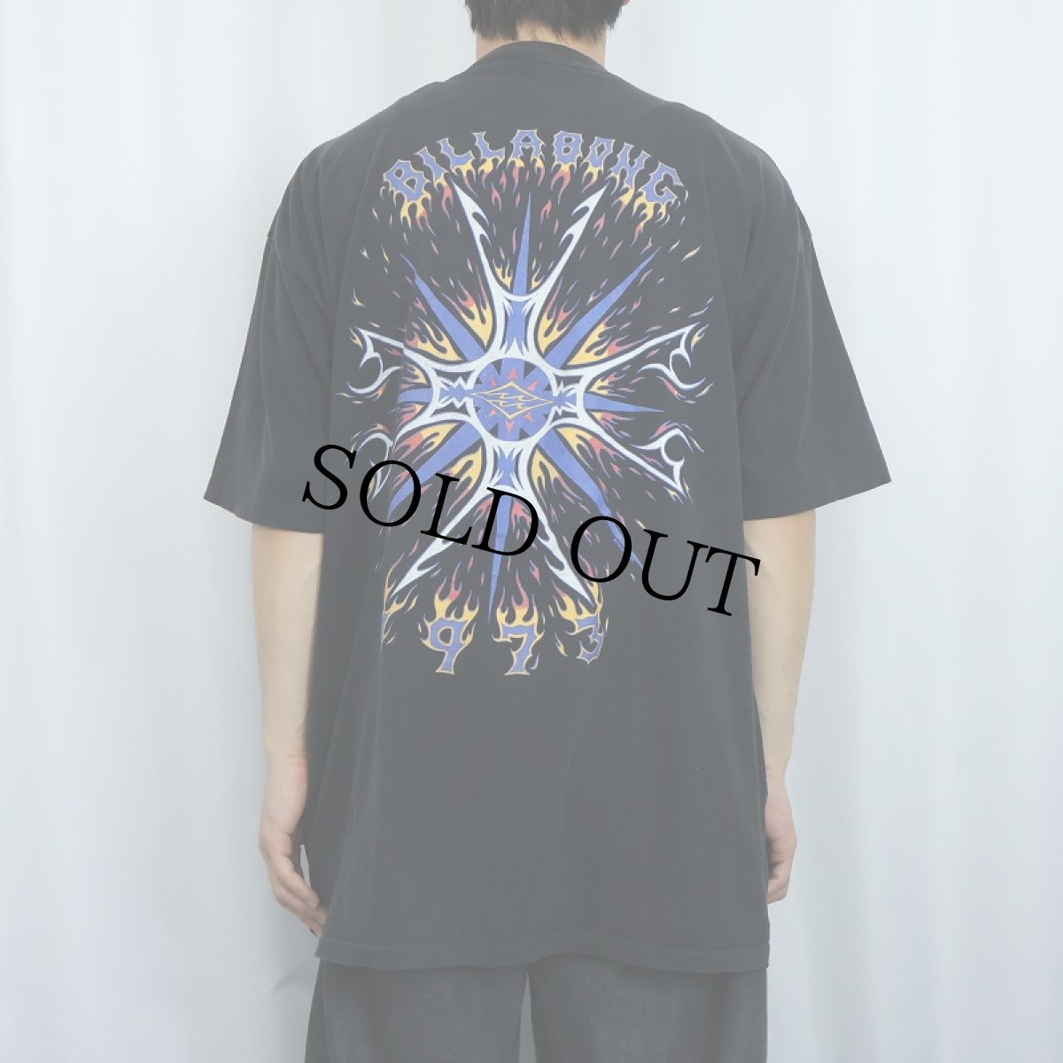 画像4: 90's BILLABONG USA製 プリントTシャツ BLACK XL (4)