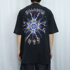 画像4: 90's BILLABONG USA製 プリントTシャツ BLACK XL (4)