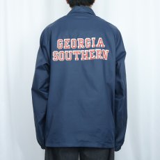 画像4: 80's VELVA SHEEN "GEORGIA SOUTHERN" コーチジャケット NAVY L (4)