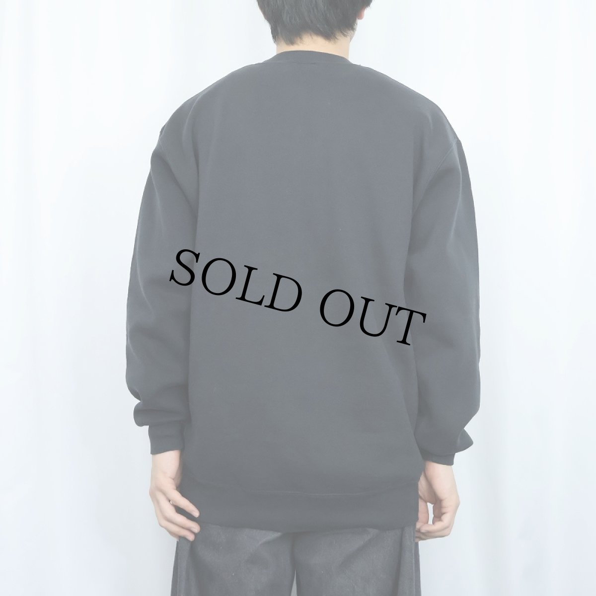 画像3: 90's RUSSELL ATHLETIC USA製 前V 無地スウェット BLACK XXL (3)