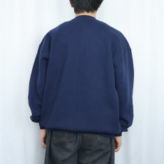 画像3: 90's RUSSELL ATHLETIC USA製 前V 無地スウェット NAVY XL (3)