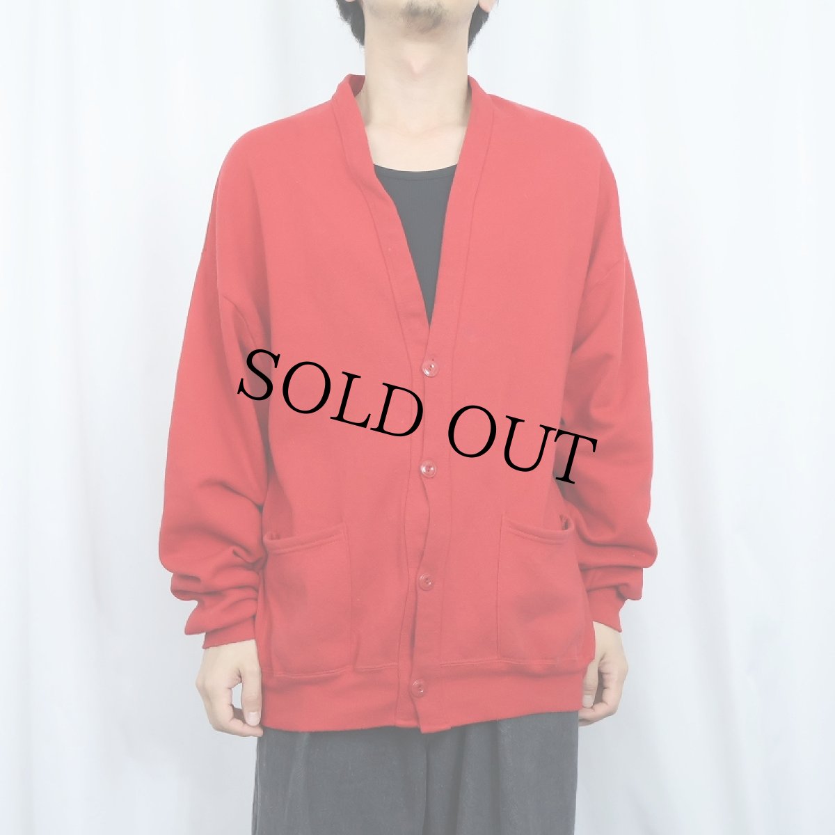 画像2: 80's JERZEES USA製 スウェットカーディガン ONESIZE (2)