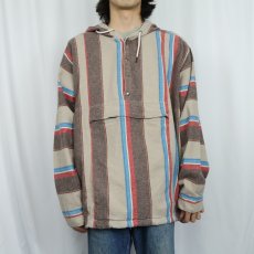 画像2: NO BOUNDARIES マルチストライプ柄 プルオーバージャケット 2XL (2)