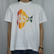 画像2: 90's USA製 "JESUS" ロックバンドパロディ ジーザスプリントTシャツ XL (2)