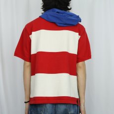 画像3: 90's POLO Ralph Lauren USA製 "P-93" ボーダー柄 Tパーカー S (3)