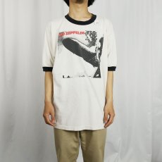 画像2: 2000's Led Zeppelin "Led Zeppelin I" ロックバンドアルバムプリントリンガーTシャツ XL (2)