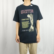 画像2: LED ZEPPELIN "Stairway to Heaven" ロックバンドプリントTシャツ BALCK M (2)
