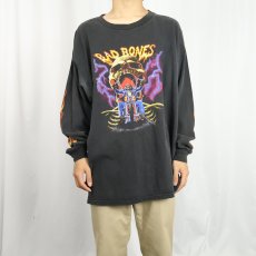画像2: BAD BONES USA製 ヘヴィメタルバンドプリントロンT BLACK XL (2)