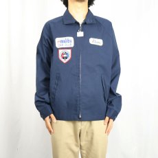 画像3: 70's TOWN CRAFT "malibu CAR CLUB" ワッペン付き スイングトップ NAVY L (3)
