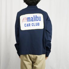 画像4: 70's TOWN CRAFT "malibu CAR CLUB" ワッペン付き スイングトップ NAVY L (4)
