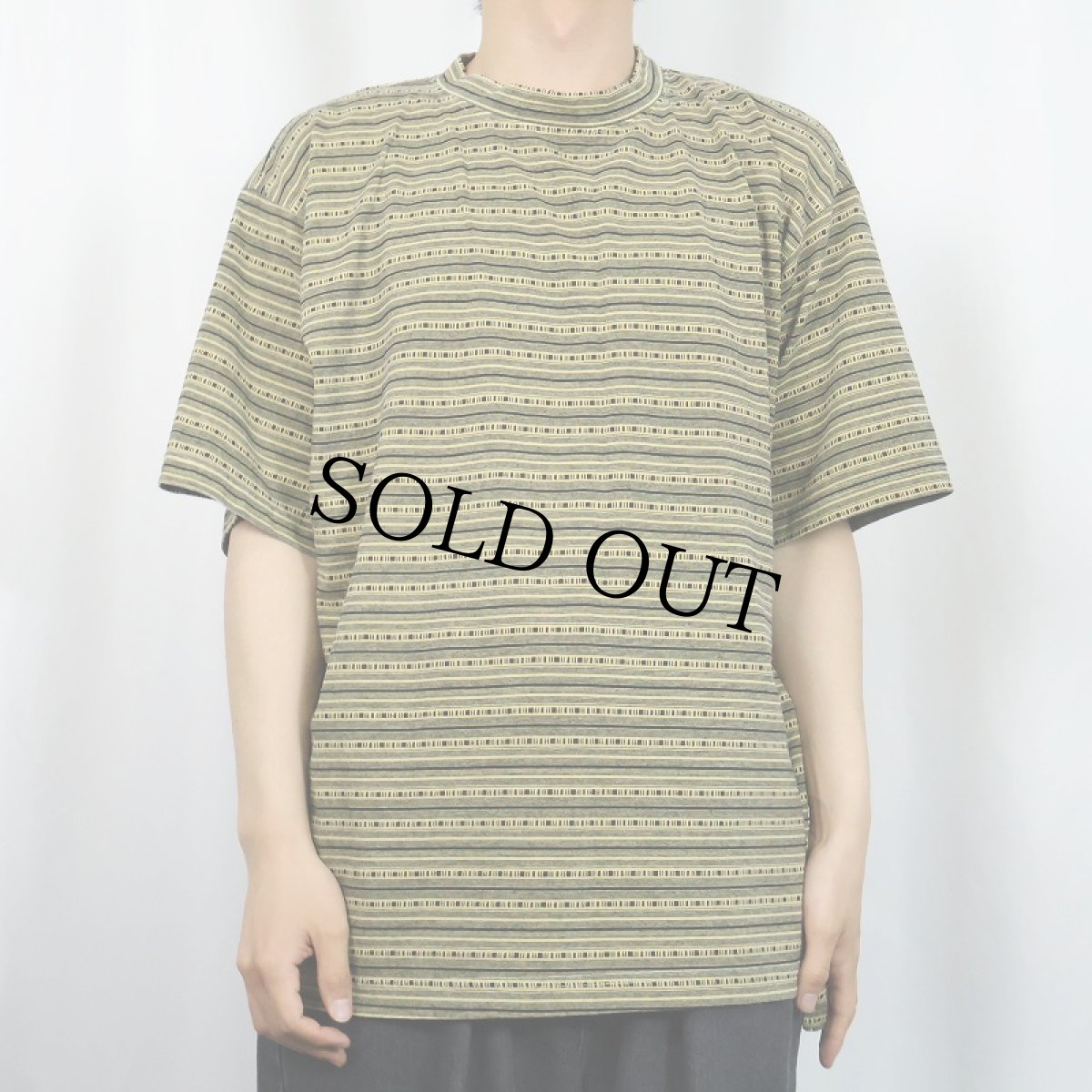 画像2: 90's GRAMICCI USA製 デザインボーダー柄 Ｔシャツ L (2)
