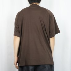 画像3: 80's HANG TEN ロゴ刺繍 ラグランTシャツ BROWN L (3)
