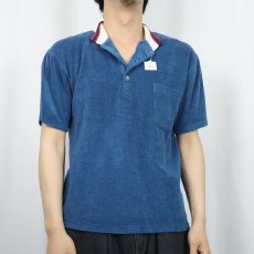 画像2: 70's ORO USA製 パイルポロシャツ M (2)