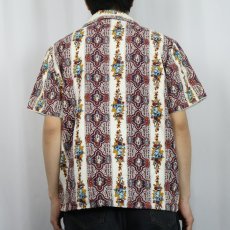 画像3: 〜70's CAMPUS USA製 総柄 パイル ビーチシャツ L (3)