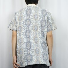 画像3: 60〜70's SURF KING 総柄 パイル ビーチシャツ M (3)