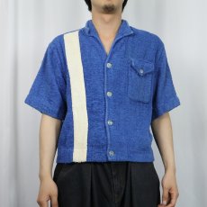 画像2: 60〜70's STATE-O-MAINE パイル ビーチシャツ M (2)