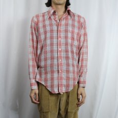 画像2: 70's McGREGOR USA製 チェック柄 シャツ M (2)