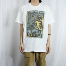 画像2: 90's MPLS PARK LOVERS "SAVE THE LAKES" イラストプリントTシャツ XL (2)