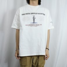画像2: 90's ORVIS USA製 "GREAT ROCKY MOUNTAIN OUTFITTERS" フィッシングTシャツ L (2)