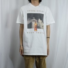画像2: 90's SAUZA GOLD USA製 "BODY SHOT" テキーラブランドプリントTシャツ XL (2)