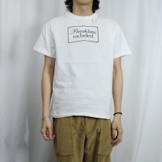 画像2: 90's DON'T PANIC! "Breakfast included" ジョークプリントTシャツ M (2)