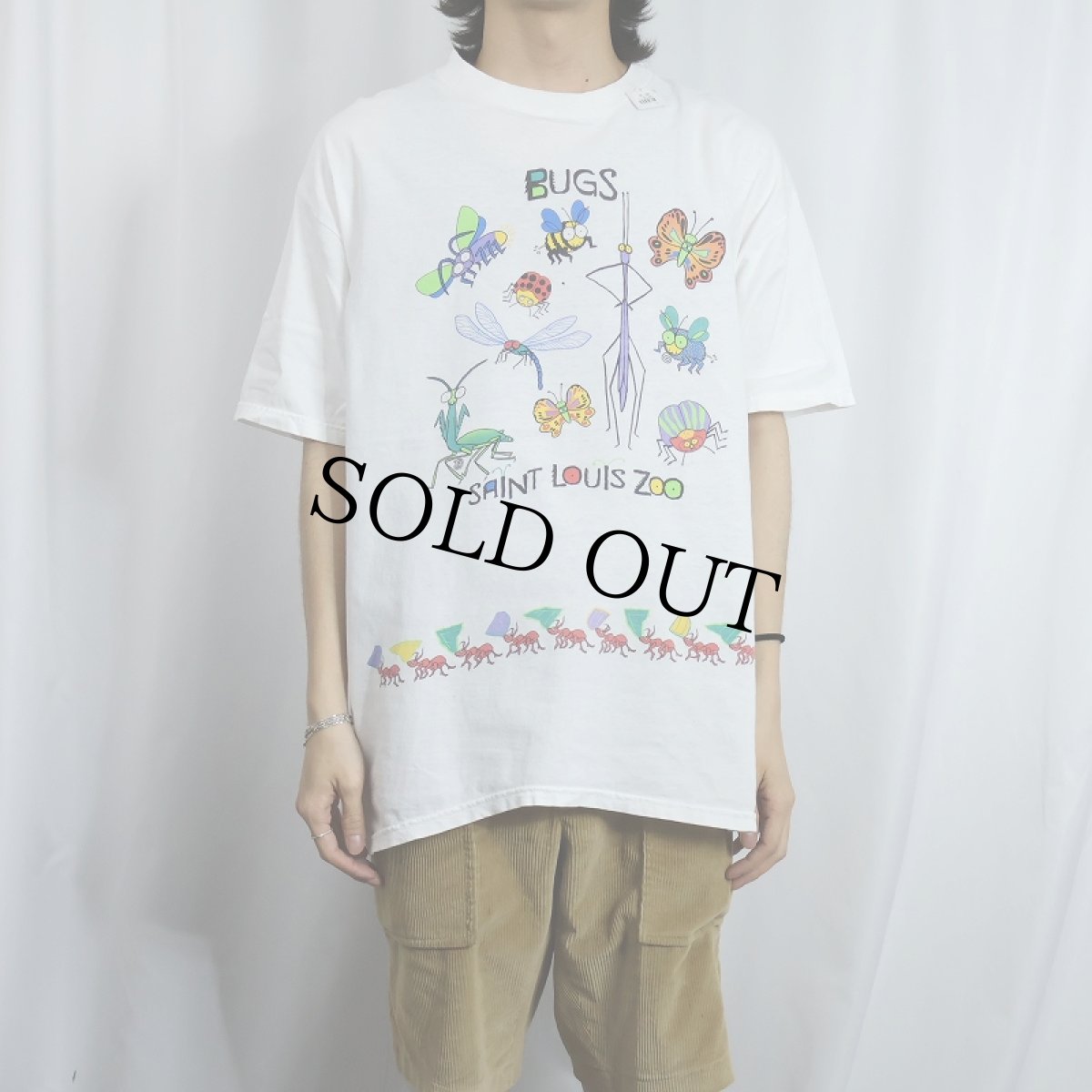 画像2: Saint Louis Zoo "BUG" 虫プリントTシャツ XL (2)