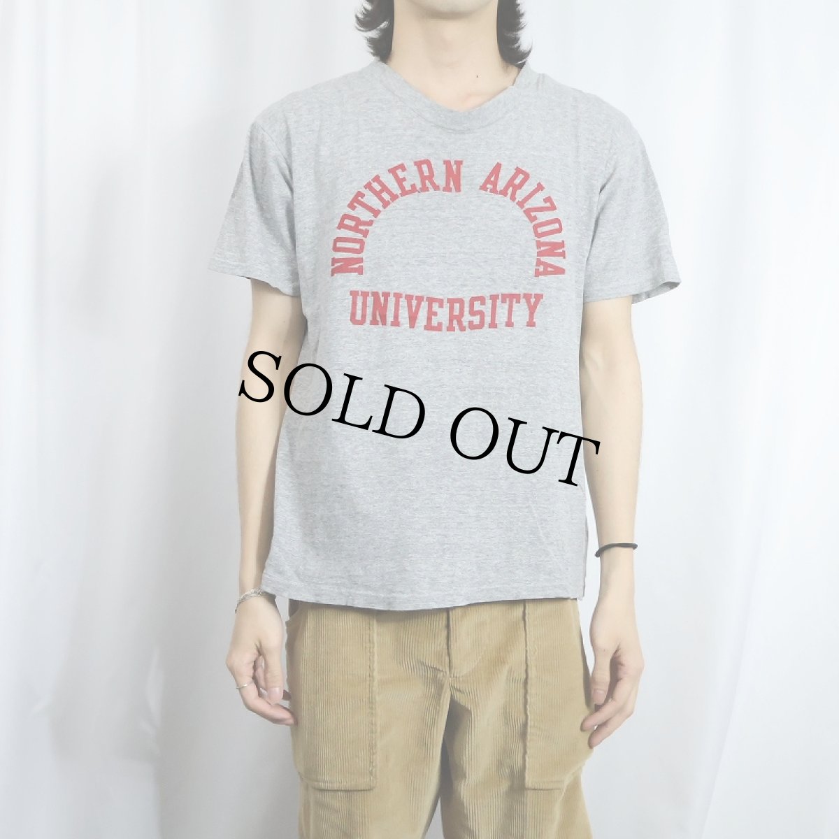画像2: 70's ARTEX USA製 "NORTHERN ARIZONA UNIVERSITY" プリントTシャツ L (2)