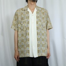 画像2: 50's KAHANAMOKU 総柄 レーヨンアロハシャツ (2)