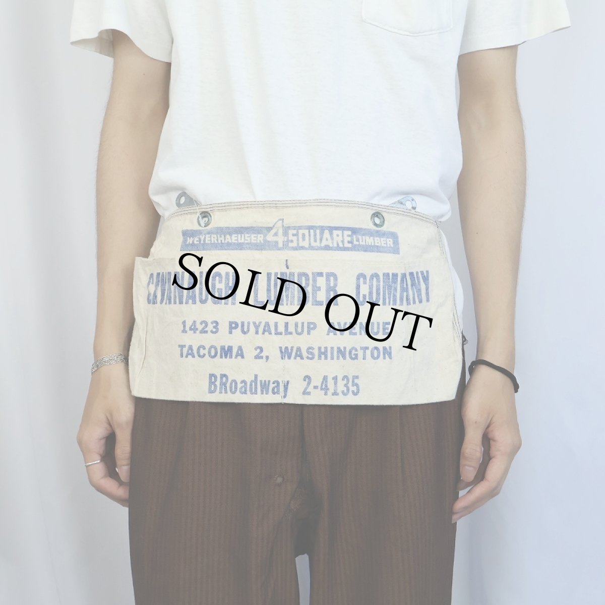 画像2: VINTAGE "CAVANAUGH LUMBER COMPANY" キャンバスツールエプロン (2)
