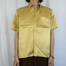 画像2: 50〜60's PennLeigh SPORTSWEAR シルクボタンダウンシャツ M (2)