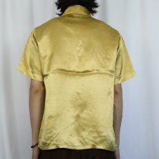 画像3: 50〜60's PennLeigh SPORTSWEAR シルクボタンダウンシャツ M (3)