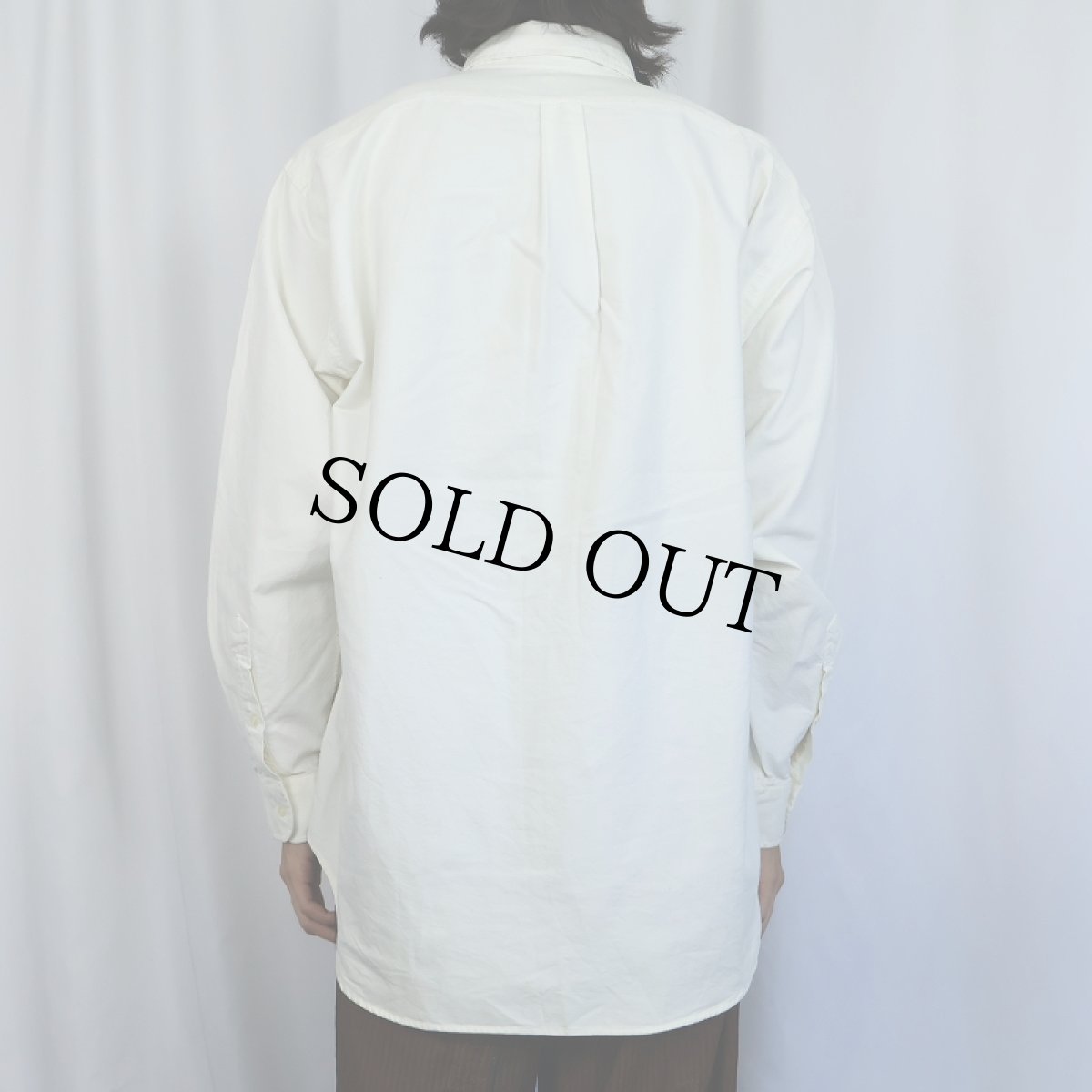 画像3: Ralph Lauren "BIG SHIRT" ロゴ刺繍 コットンボタンダウンシャツ M タグ付き未使用 (3)