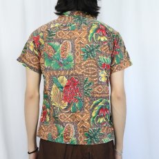 画像3: 60〜70's KUU-IPO HAWAII製 総柄 ハワイアンシャツ  (3)