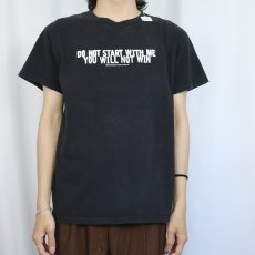 画像2: 2002 "DO NOT START WITH ME YOU WILL NOT WIN" ジョークプリントTシャツ BLACK M (2)