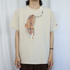 画像2: Bronx Zoo タイガーイラストプリントTシャツ L (2)