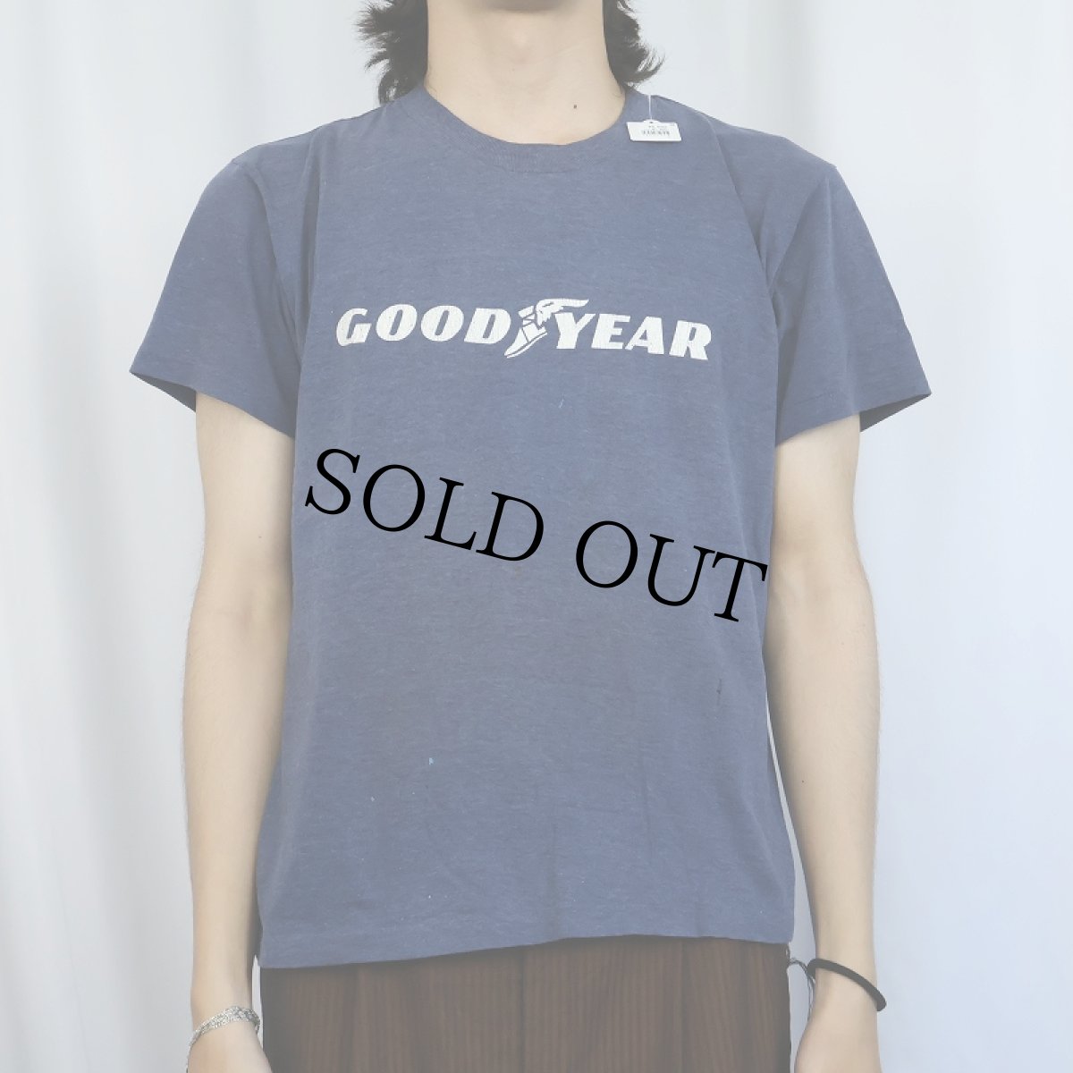 画像3: 70〜80's GODD YEAR ロゴプリントTシャツ NAVY (3)