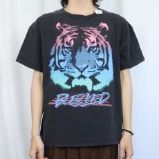 画像2: "BLESSED" タイガープリントTシャツ BLACK L (2)