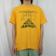 画像2: 90's STARWARS USA製 "WHEN THE LIGHTS GO OUT..." パロディプリントTシャツ XL (2)