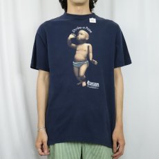 画像2: 90's THE DANCING BABY "Strike a Pose" イラストプリントTシャツ NAVY L (2)